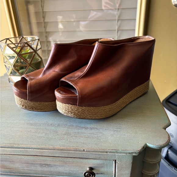 Jeffery Campbell Virgo Leather Espadrille Wedge - Picture 9 of 12